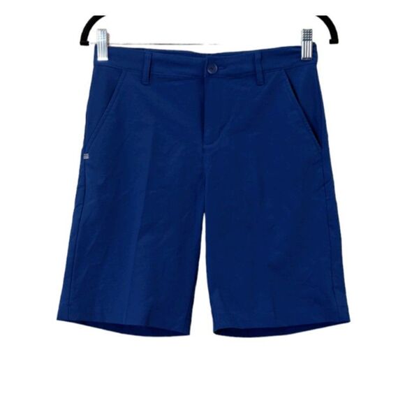 Adidas Mens Size Medium Blue Flat Front Low Rise B Solid Bermuda Shorts DZ0616 - Picture 1 of 8